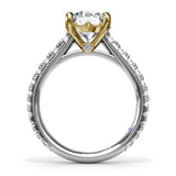 Round Diamond Engagement Ring with Graduated Shank