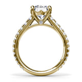 Round Diamond Engagement Ring with Graduated Shank