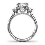 Three-Stone Round Diamond Engagement Ring
