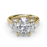 Three-Stone Oval Diamond Engagement Ring