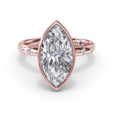 Bezel Set Marquise Diamond Engagement Ring