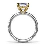 Flush Set Radiant Diamond Engagement Ring