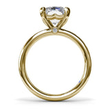 Flush Set Radiant Diamond Engagement Ring