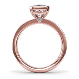 Radiant Bezel Set Engagement Ring