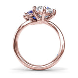 Toi et Moi Sapphire and Diamond Engagement Ring