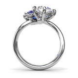 Toi et Moi Sapphire and Diamond Engagement Ring