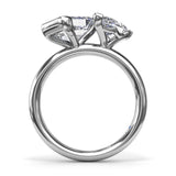 Toi et Moi Half Bezel Engagement Ring