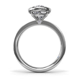 Bezel Set Pear Diamond Engagement Ring