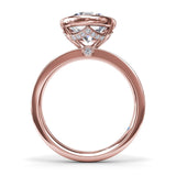Bezel-Set Round Diamond Engagement Ring