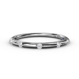 Raindrop Diamond Wedding Band 