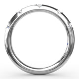 Raindrop Diamond Wedding Band 