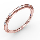 Raindrop Diamond Wedding Band 