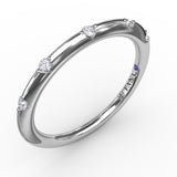 Raindrop Diamond Wedding Band 