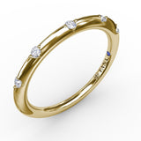 Raindrop Diamond Wedding Band 