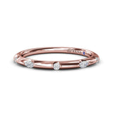 Captivating Raindrop Diamond Wedding Band 