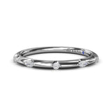 Captivating Raindrop Diamond Wedding Band 