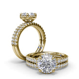 Double Prong Diamond Wedding Band 