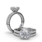 Double Prong Diamond Wedding Band 