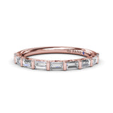 Tapered Baguette Diamond Wedding Band 
