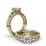 Double Prong Diamond Wedding Band 