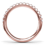 Double Prong Diamond Wedding Band 