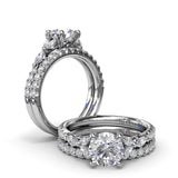 Double Prong Diamond Wedding Band 
