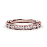 Milgrain and Diamond Wedding Band