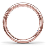 Milgrain and Diamond Wedding Band