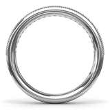 Milgrain and Diamond Wedding Band