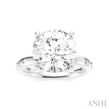 1/5 Ctw Round Shape Round Cut Diamond Semi-Mount Engagement Ring in 14K White Gold