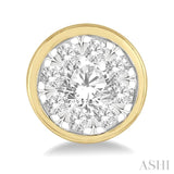 1 Ctw Lovebright Round Cut Diamond Stud Earrings in 14K Yellow and White Gold