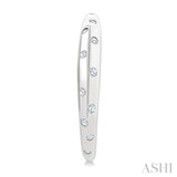 1/5 Ctw Round Cut Diamond Mosaic Half Hoop Earrings in 10K White Gold