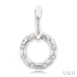 1/6 Ctw Suspended Circle Round Cut Diamond Fashion Earring in 10K White Gold