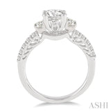 1/2 Ctw Diamond Semi-Mount Engagement Ring in 14K White Gold