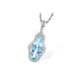 14KT Gold Aqua Necklace