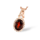 14KT Gold Garnet Necklace