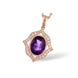 14KT Gold Amethyst Necklace