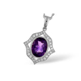14KT Gold Amethyst Necklace
