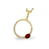 14KT Gold Ruby Necklace