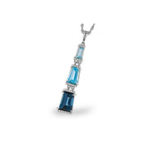 14KT Gold Blue Topaz Necklace