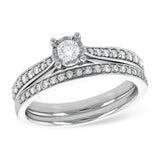 14KT Gold Two-Piece Diamond Wedding Set