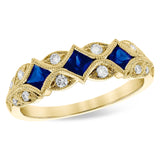 14KT Gold Ladies Sapphire Wedding Ring