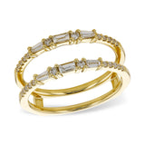 14KT Gold Ladies Diamond Wrap/Guard