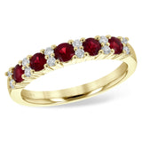 14KT Gold Ladies Ruby Wedding Ring