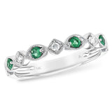 14KT Gold Ladies Emerald Wedding Ring