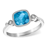 14KT Gold Ladies Blue Topaz Fashion Ring