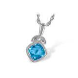 14KT Gold Blue Topaz Necklace