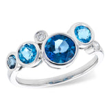14KT Gold Ladies Blue Topaz Fashion Ring