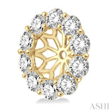1 1/2 Ctw Round Cut Diamond Earrings Jacket in 14K Yellow Gold