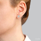 1 1/2 Ctw Round Cut Diamond Earrings Jacket in 14K Yellow Gold